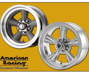 American Racing custom wheels on display.